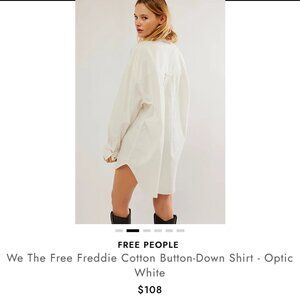 We The Free Freddie Cotton Button-Down Shirt - Optic White XL